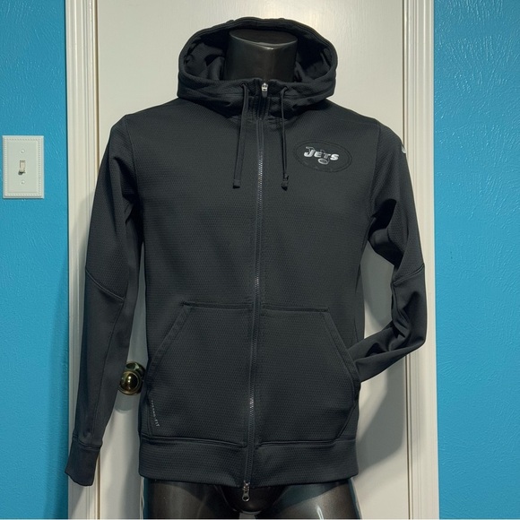 Nike Other - Nike NFL New York Jets Therma-Fit Onfield Gray hoodie Jacket Full Zip Medium GUC